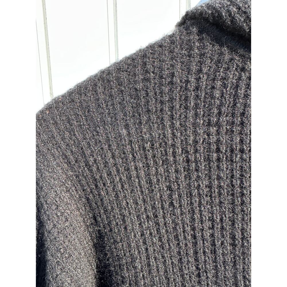 Alo Yoga Cashmere Plush Waffle Full Zip Hoodie Black Size Small $348 EUC Crop - Picture 10 of 16